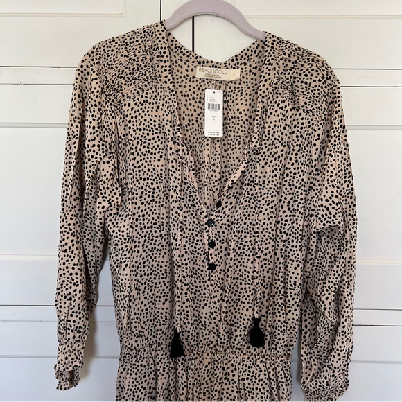 ANTHROPOLOGIE Black Tan Romper by Beachgold Size Small NWT - Picture 5 of 13